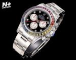 N Factory Rolex Daytona Dandong 7750 Movement 40mm Rainbow Black SS Watch